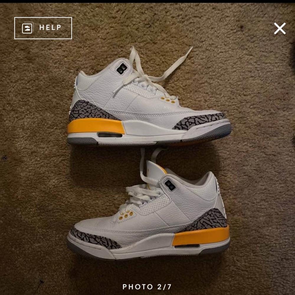 Jordan 3 Retro Orange size 4.5 Mens, 6 Womens